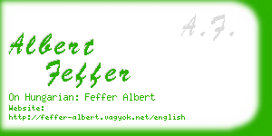 albert feffer business card